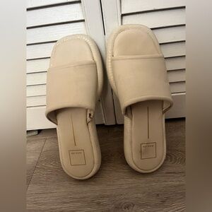 Dolce Vita Beige Slide Sandals